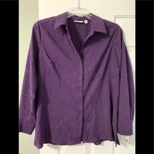 Croft & Barrow plum colored blouse - brand new